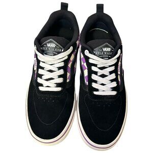 VANS PRO Kyle Walker Ultra Cush Skateboard Shoe Black Suede, Purple & White 6.5